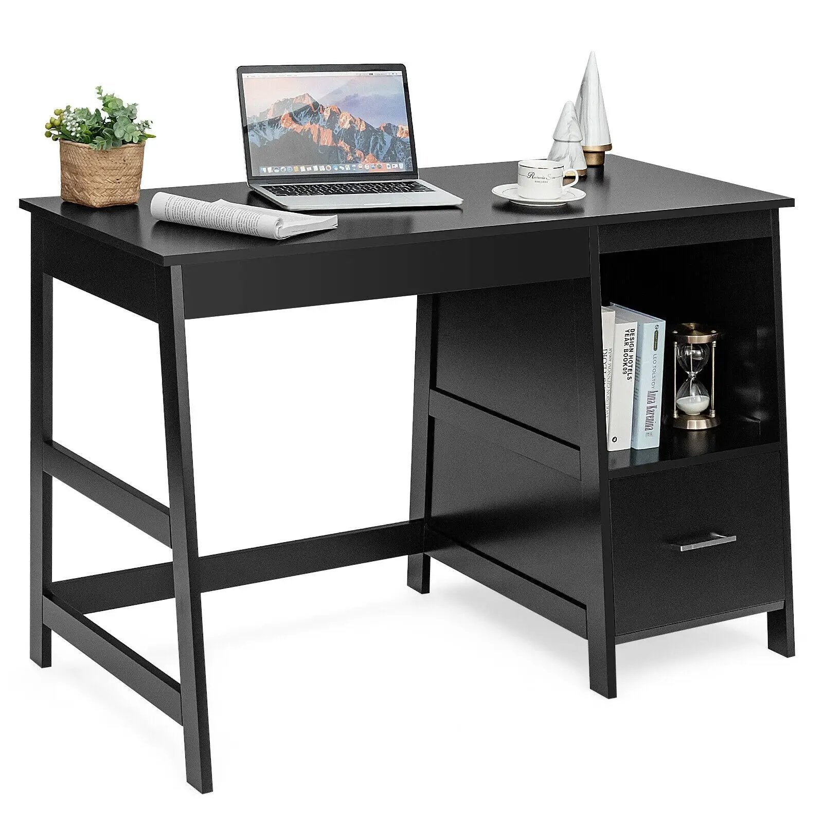 47.5 Inch Modern Home Computer Desk with 2 Storage Drawers by DirectDeals