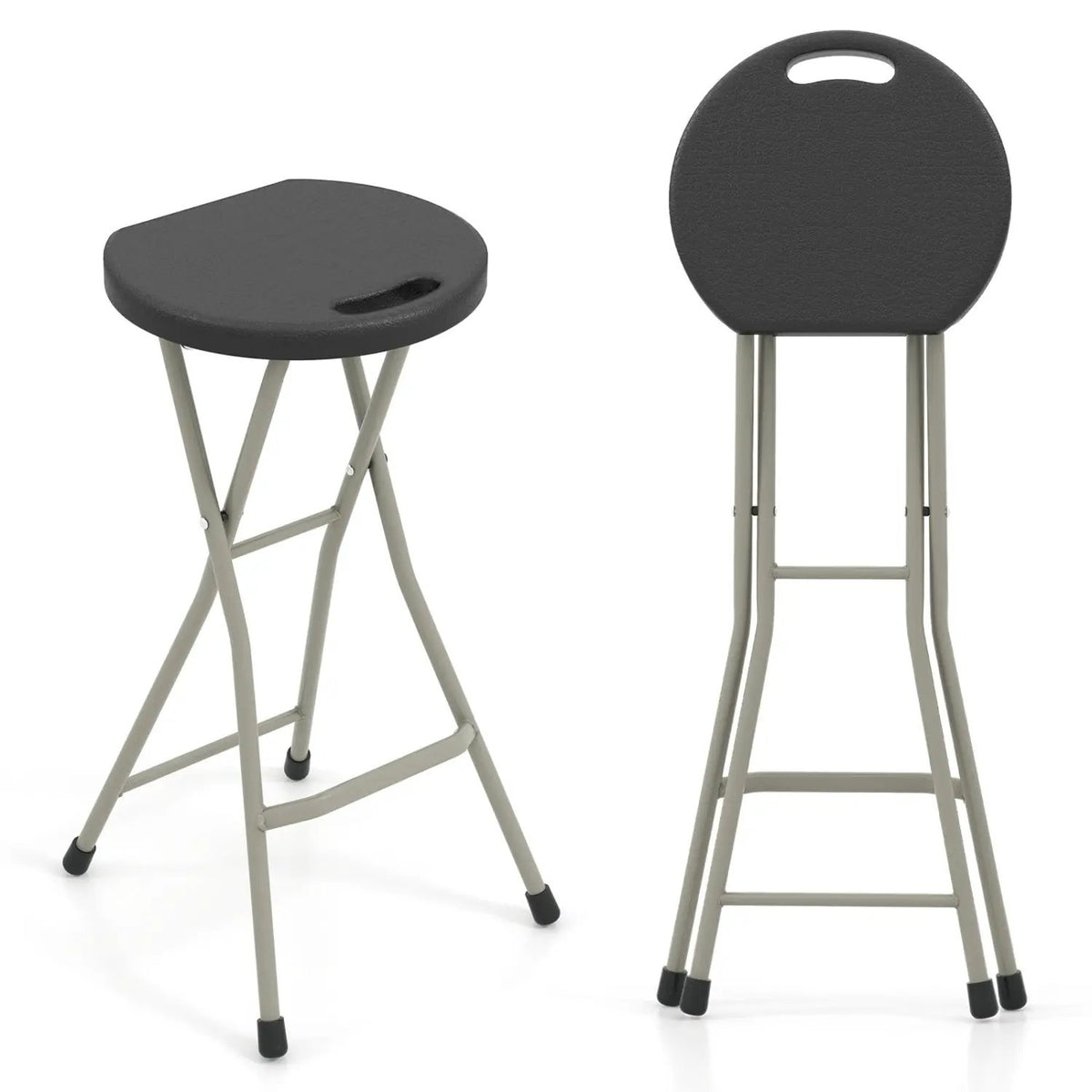 Portable Folding Stool 28 Inch - 330 lbs Capacity (2 Pack) by DirectDeals