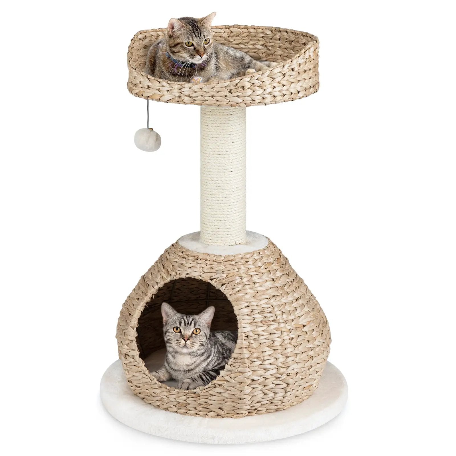 28 Inches Hand-Made Cat Tree Tower with Jump Platform by DirectDeals