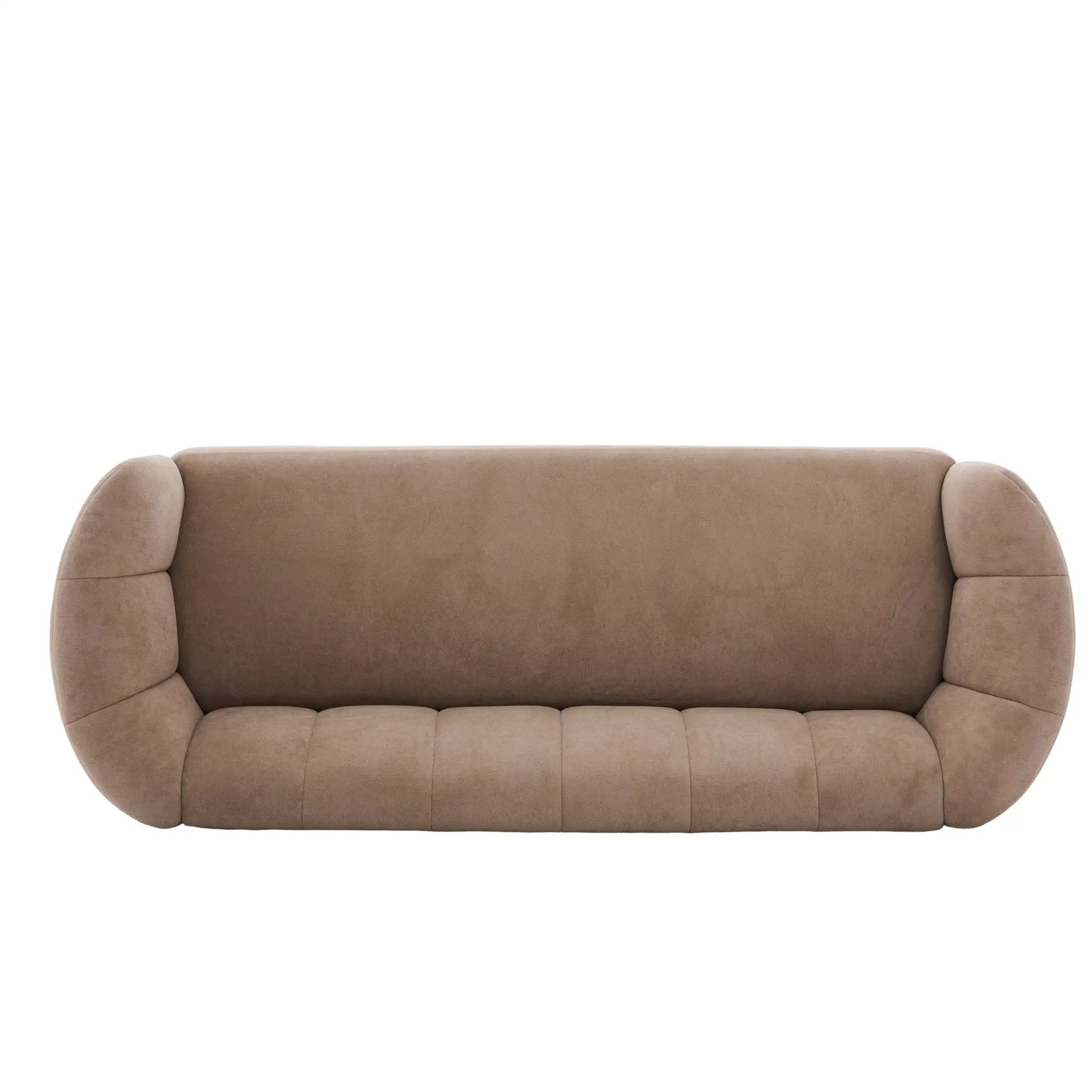 Mirelle 80 in. Modern Curved Velvet Sofa Couch by HouseOfZazla