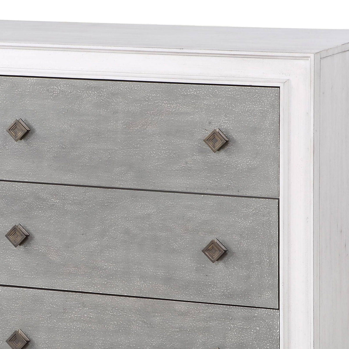 Katia Weathered Dresser with Full-Extension Drawers - White, photo 2 of 4