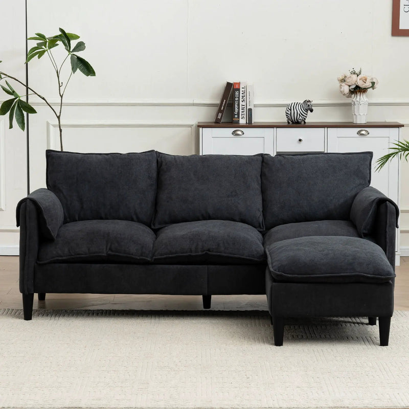 Convertible Combination Sofa With Footstools With Storage by HouseOfZazla
