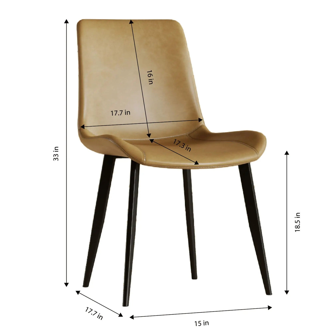 Modern Dining Chair With Carbon Steel Legs by HouseOfZazla