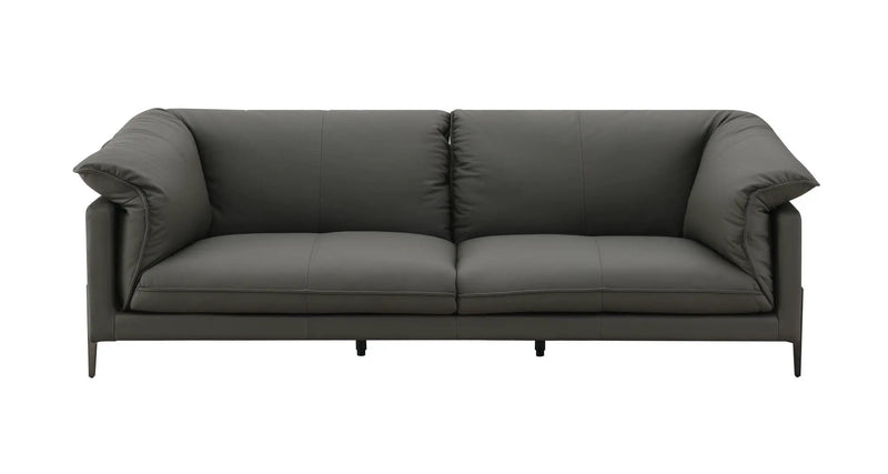 Tadi - Top Grain Leather Loveseat - Black by HouseOfZazla