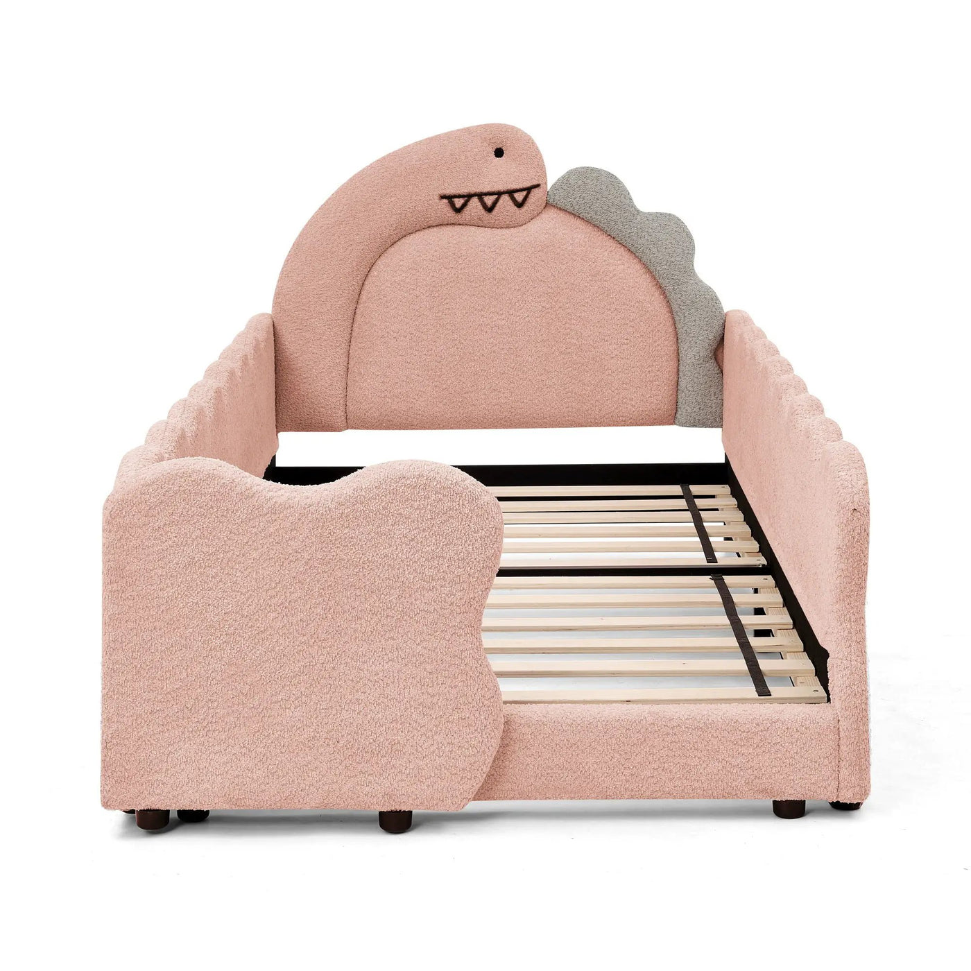 Cute Dinosaur Shaped Bed With Safety Guardrail, Toddler Frame by HouseOfZazla