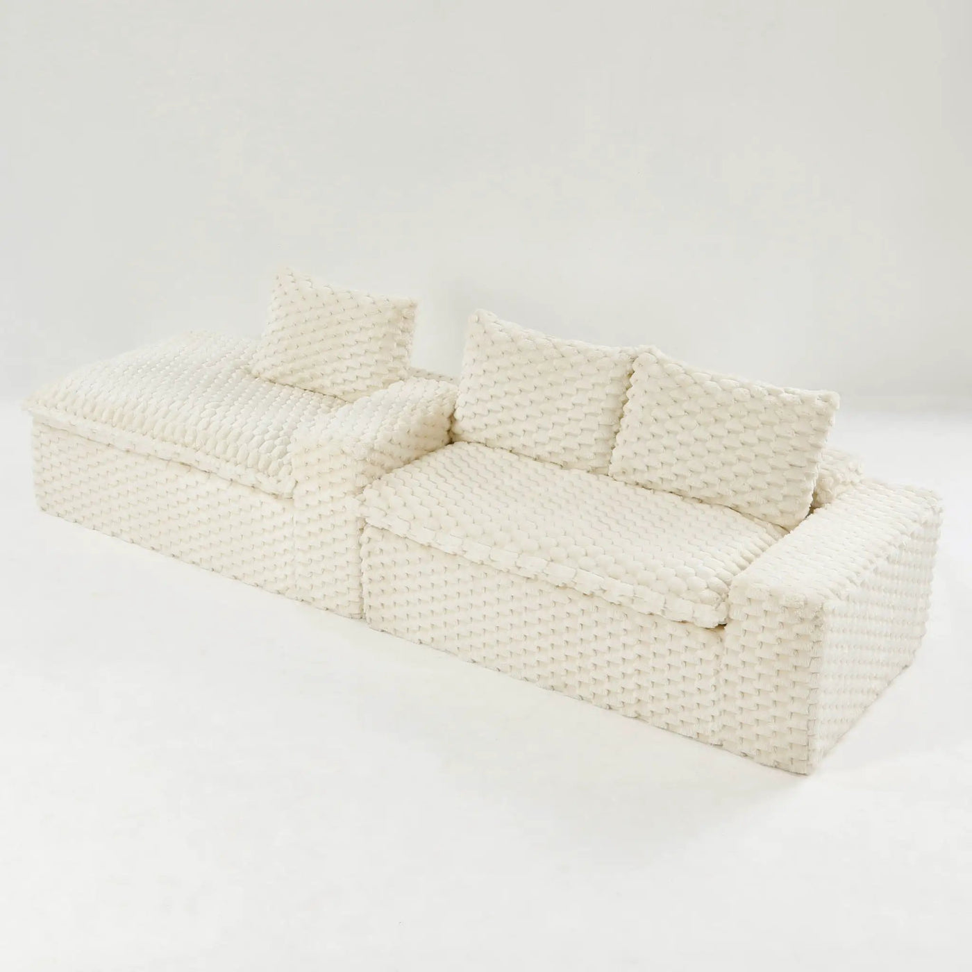 Modular Sofa, Convertible Twin Seat With Chaise Lounge by HouseOfZazla