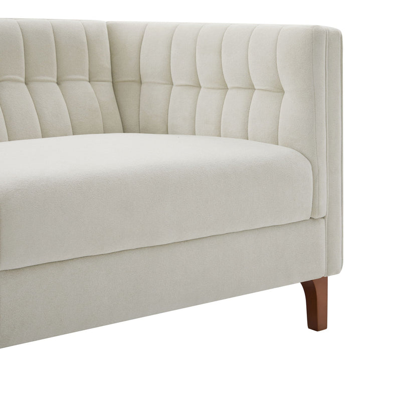 Modern 3 Seater Sofa Upholstered Couch with Curved Armrests by HouseOfZazla