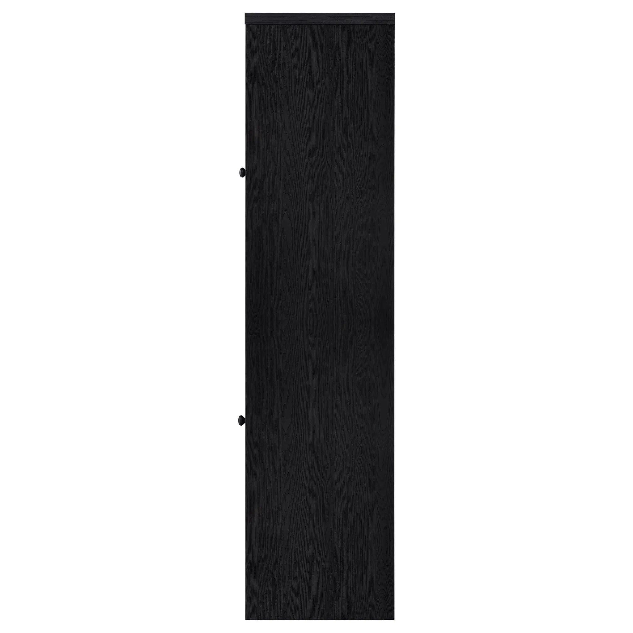 Denison 67-inch 2-door Media Tower Storage Cabinet Black by Unique Piece Furniture