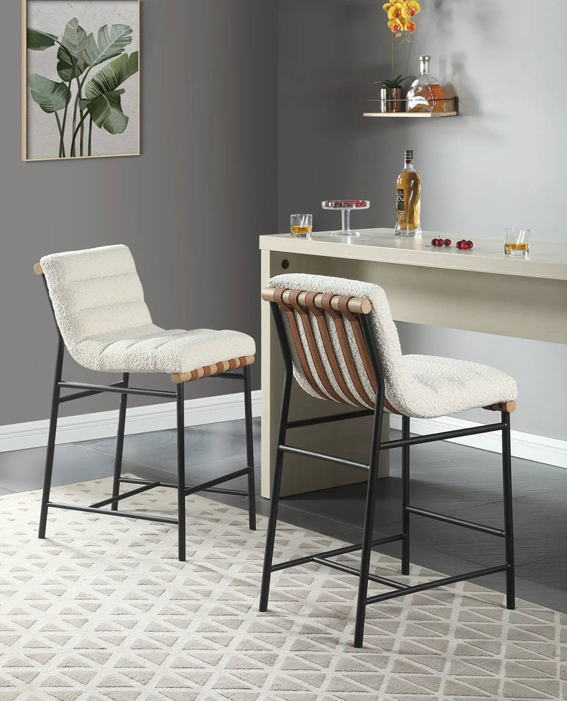 Lahni - 17" Boucle Fabric Counter Height Chair by Unique Piece Furniture