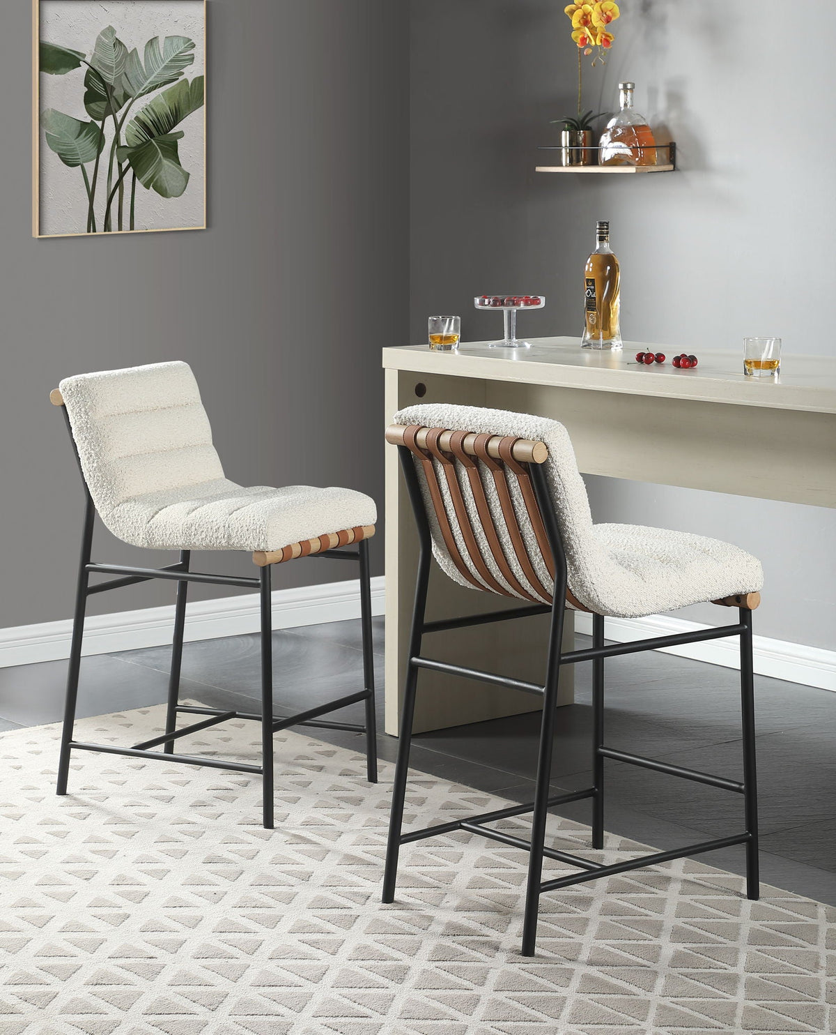 Lahni Boucle Fabric Counter Height Chair - Multiple Colors, photo 7 of 20