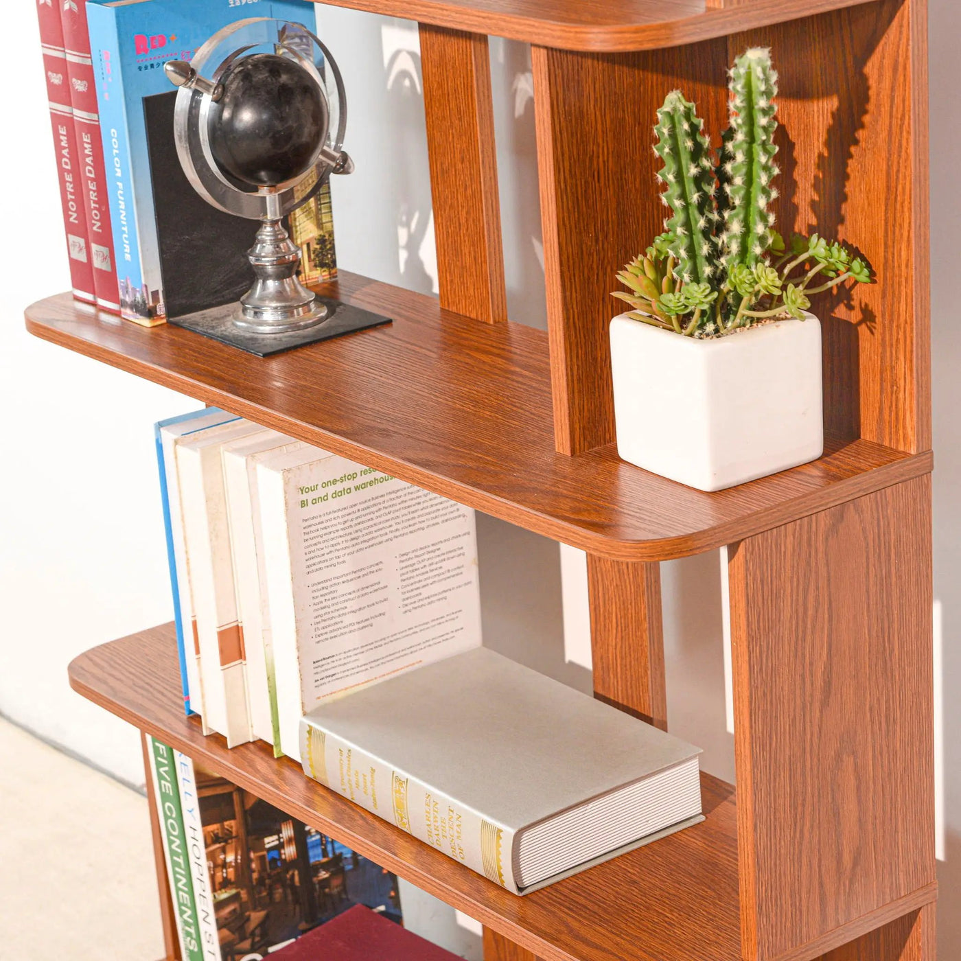 Modern 5 Tier Open Storage Bookcase by HouseOfZazla