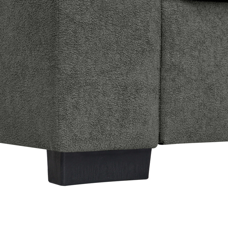 Upholstered Sofa with Toss Pillows – Corduroy, photo 2 of 3