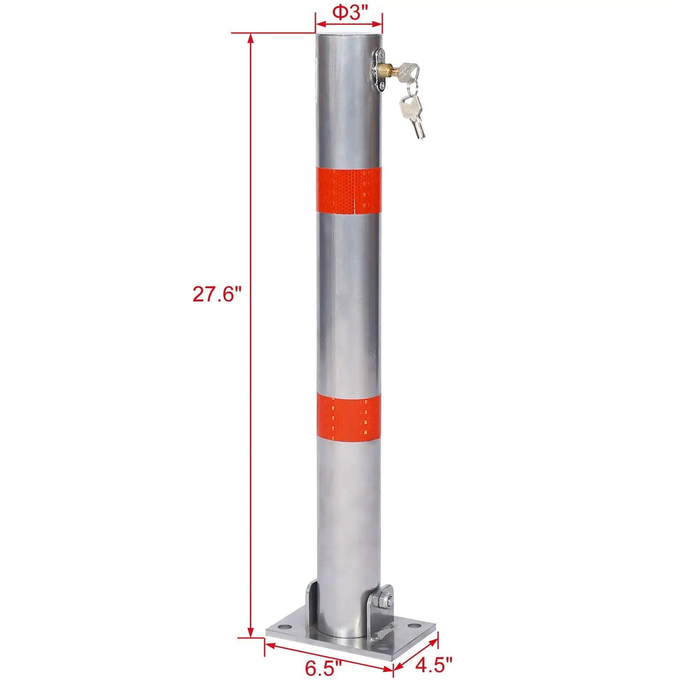 Parking Bollard Pole Barrier With Lock for Car Parking Protection by HouseOfZazla
