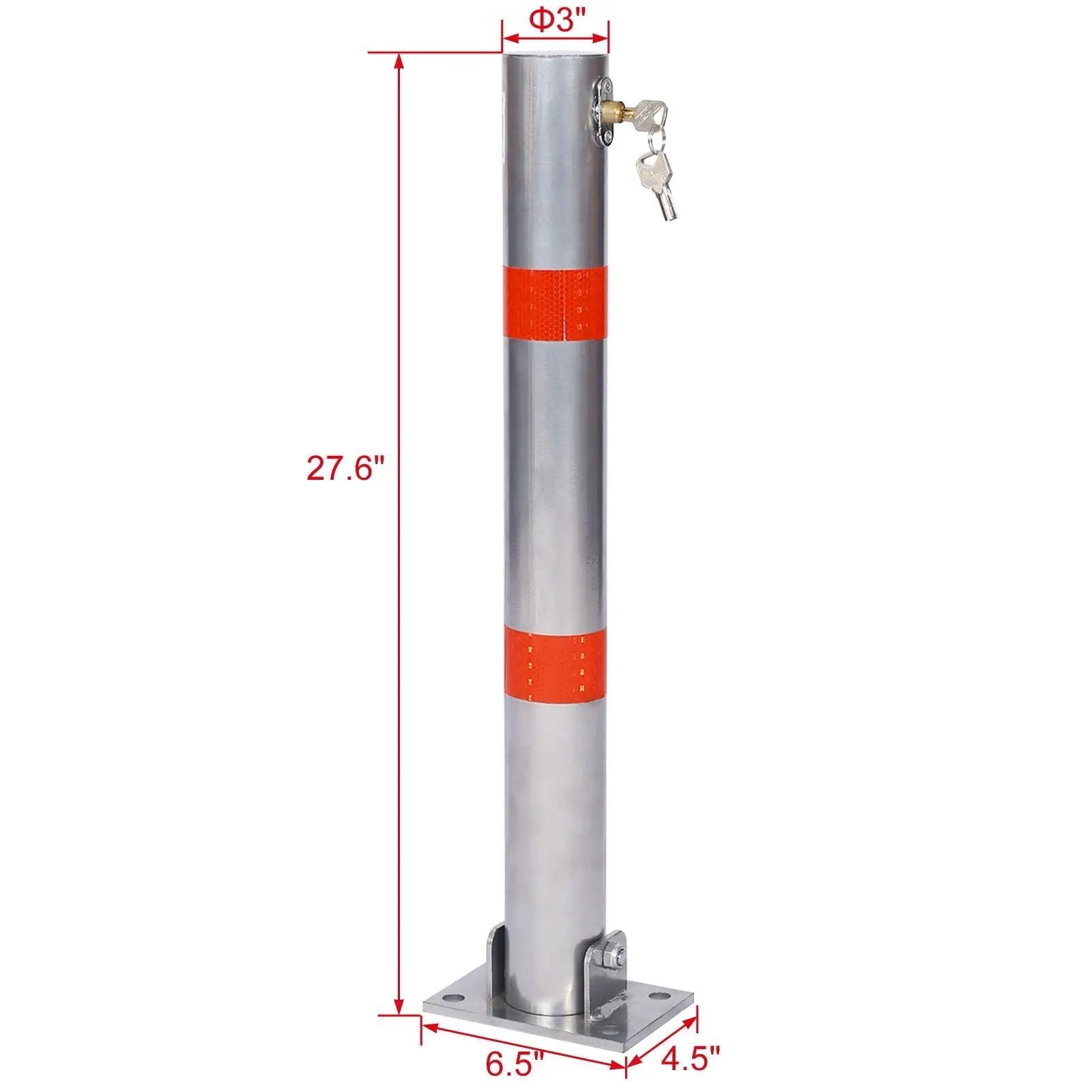 Parking Bollard Pole Barrier With Lock for Car Parking Protection by HouseOfZazla