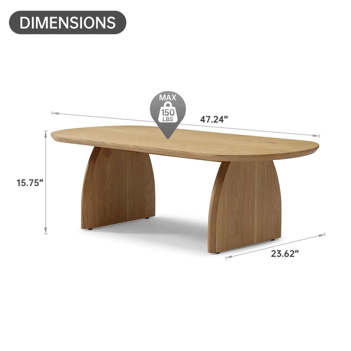 Oval Coffee Table For Living Room by HouseOfZazla
