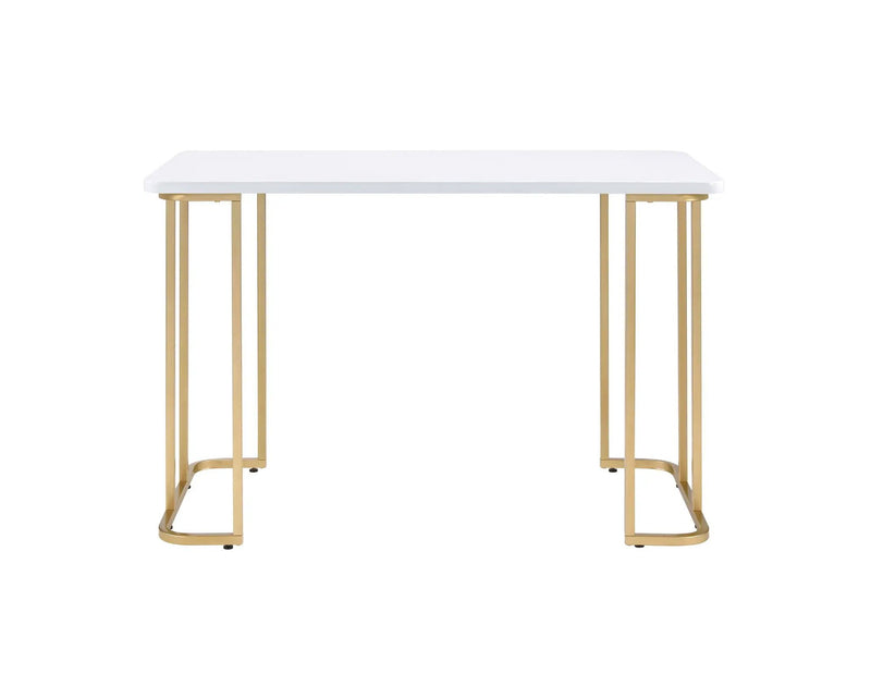 Estie - Writing Desk - White / Gold by Unique Piece Furniture