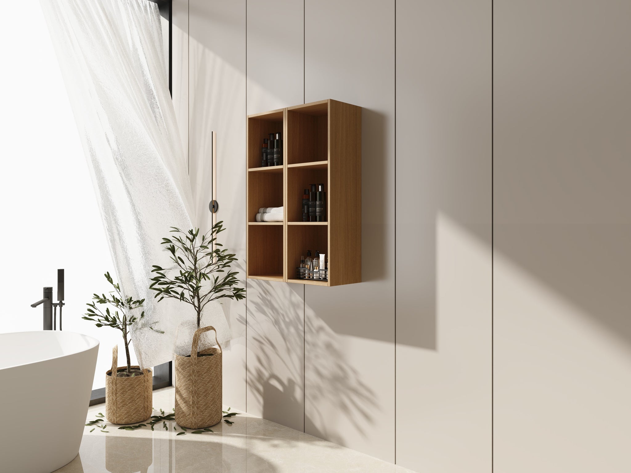24 Inch Wall Mounted Storage Shelves Combination by HouseOfZazla