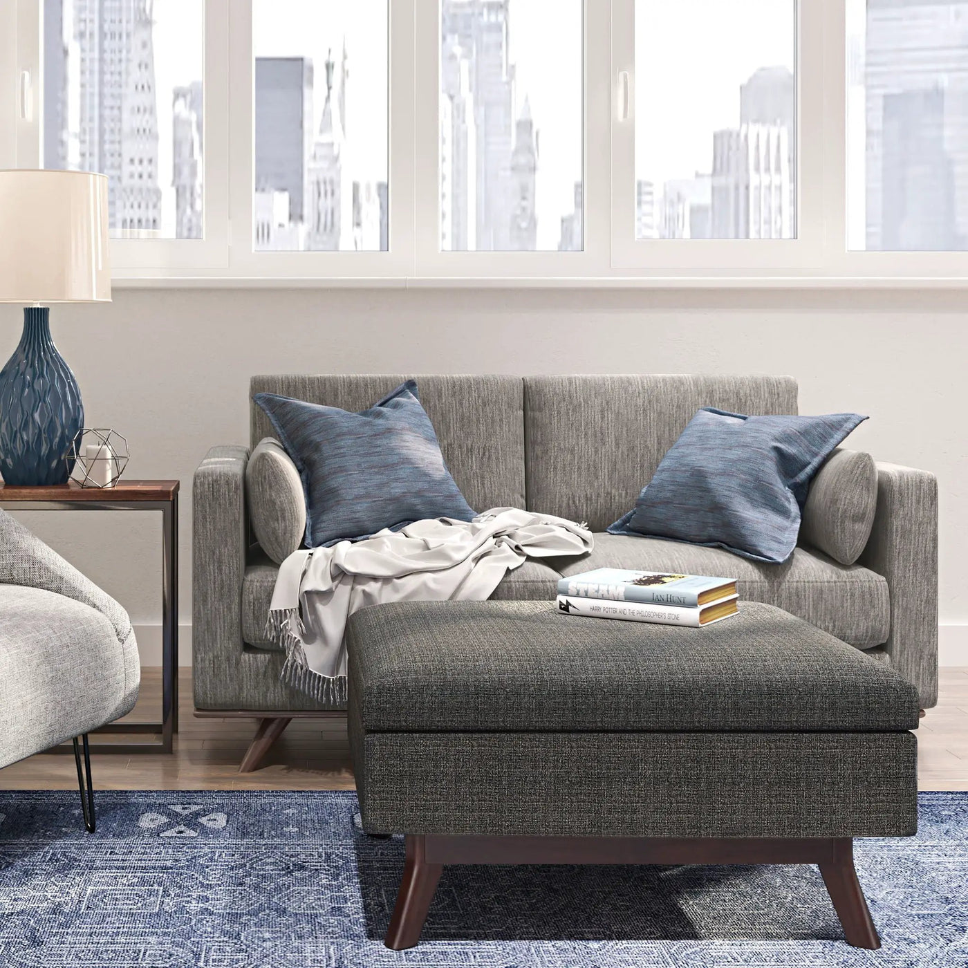 Owen - Upholstered Rectangular Storage Ottoman by HouseOfZazla