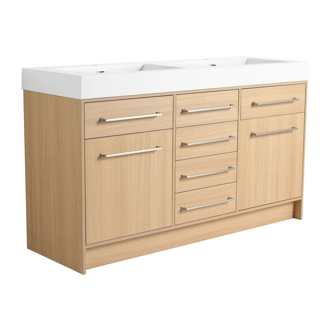 Freestanding Bathroom Vanity With Resin Sink, Soft-Closing Doors And Drawers by HouseOfZazla