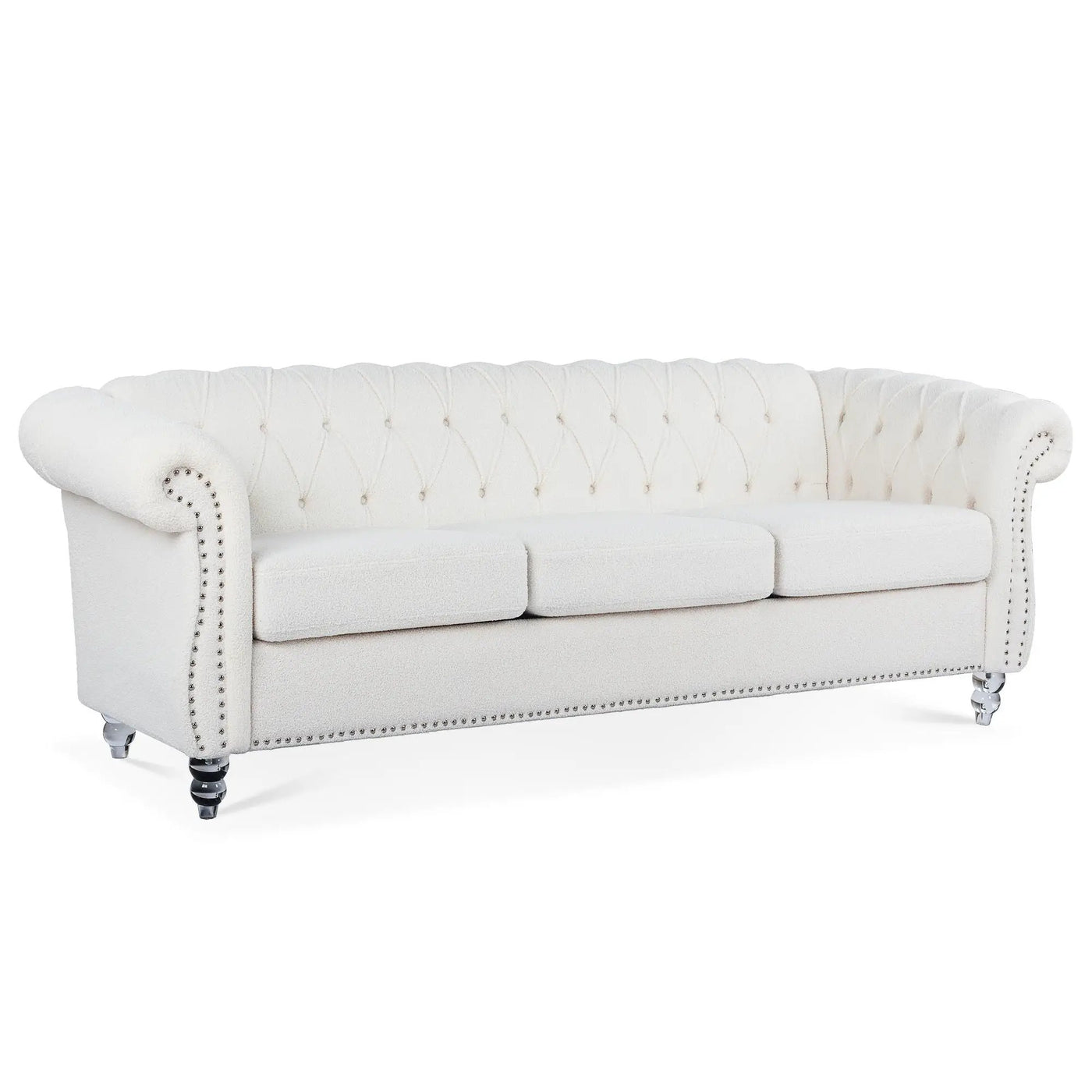 Rolled Arm Chesterfield 3 Seater Sofa by HouseOfZazla