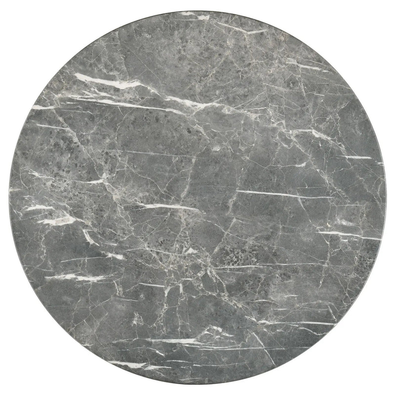 Franklin 36-inch Round Pedestal Coffee Table Grey and Dark Brown by Unique Piece Furniture