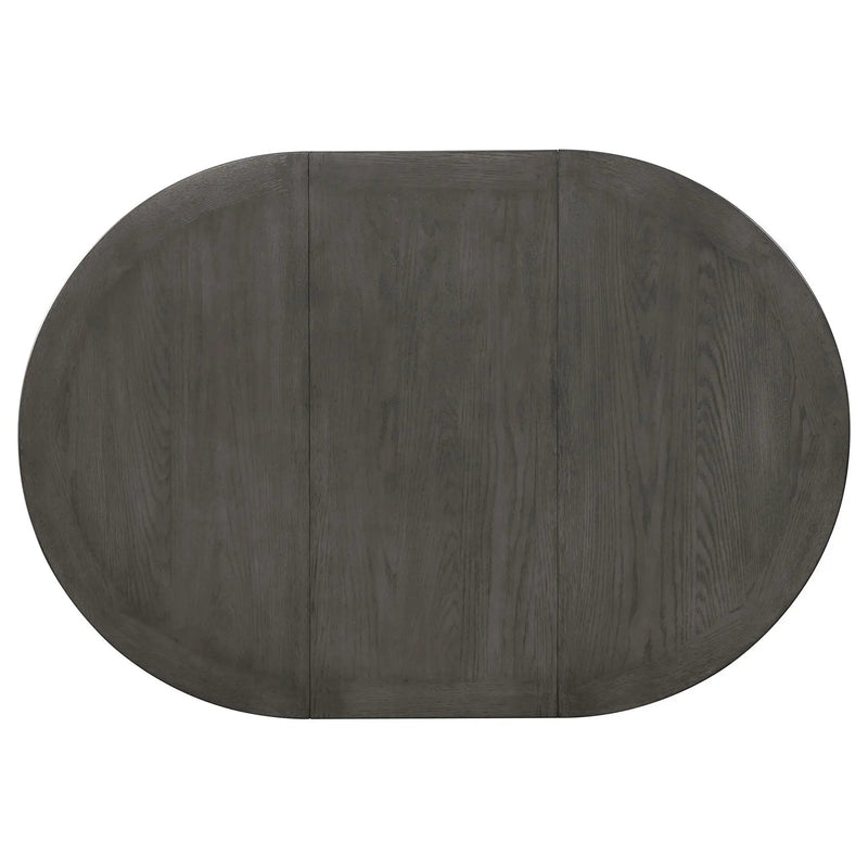 Lavon Oval 60-inch Wood Extension Leaf Dining Table Medium Grey by Unique Piece Furniture