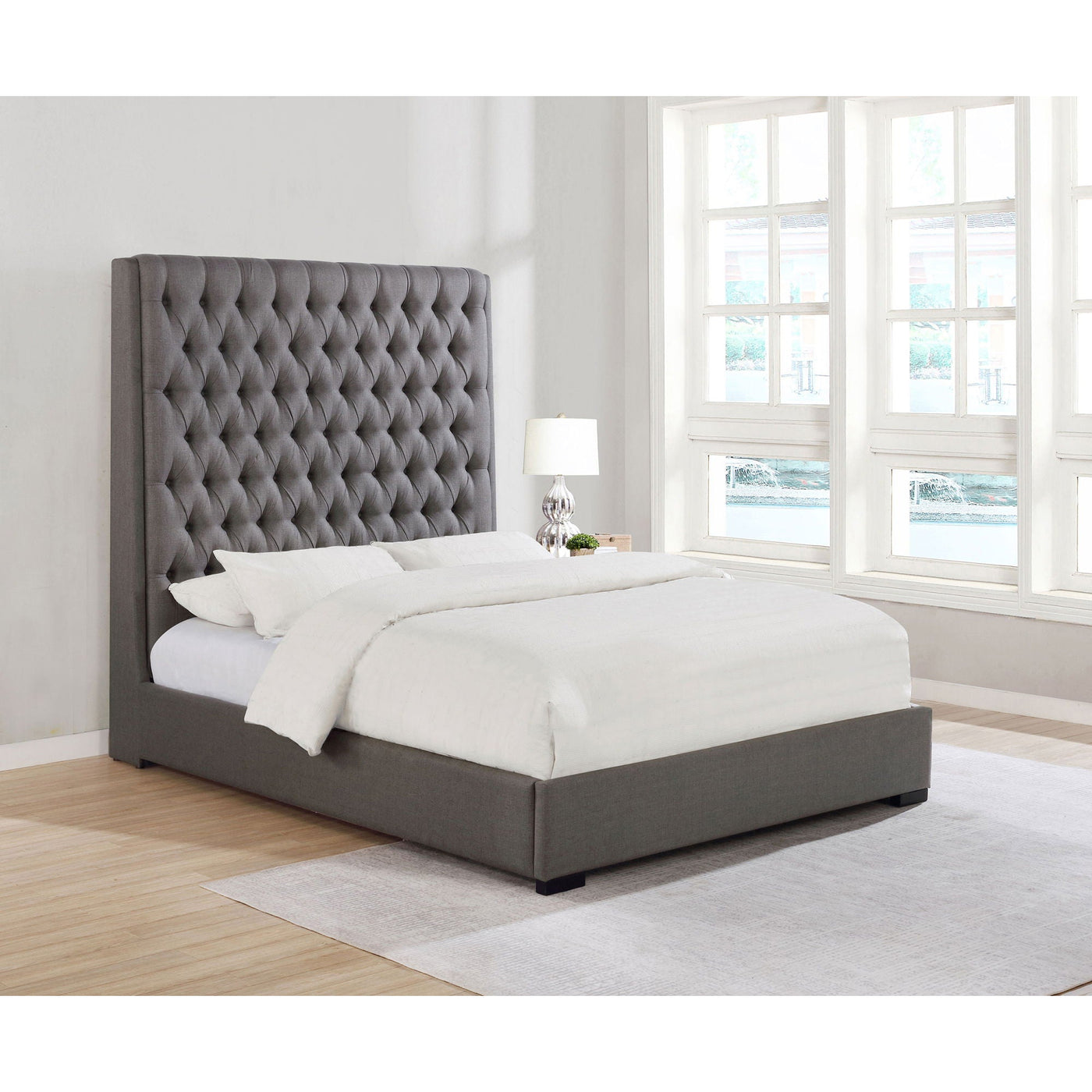 Copper - Tufted Upholstered Panel Bed by HouseOfZazla