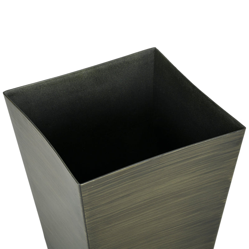 28" Tall Outdoor Planters Set of 3 with Wood Grain Design - Polypropylene, photo 8 of 9