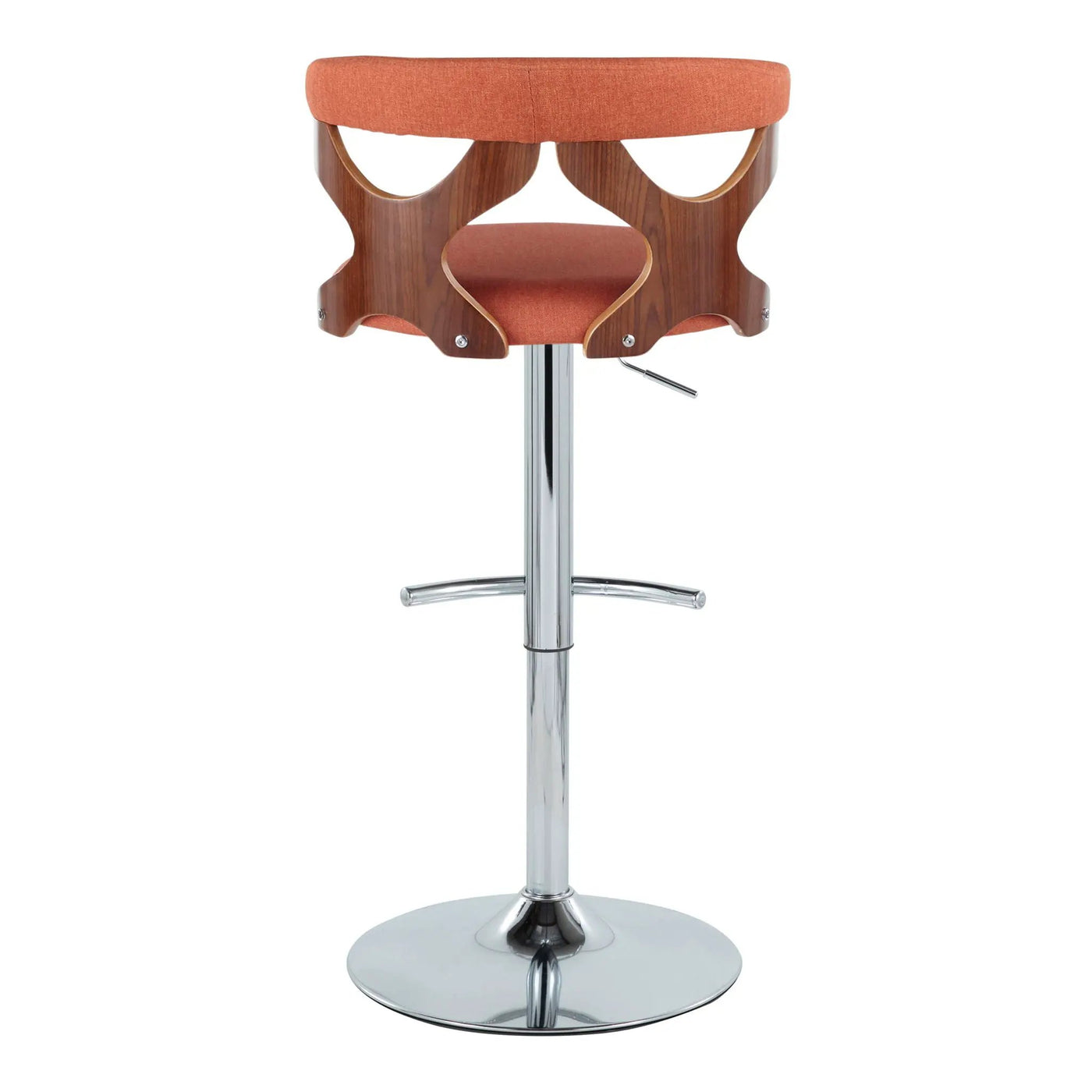 Gardenia - Mid Century Modern Adjustable Barstool With Swivel With Rounded T Footrest (Set of 2) by HouseOfZazla