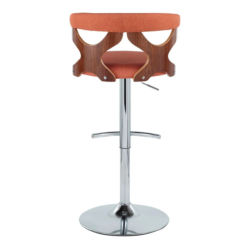 Gardenia - Mid Century Modern Adjustable Barstool With Swivel With Rounded T Footrest (Set of 2) by HouseOfZazla