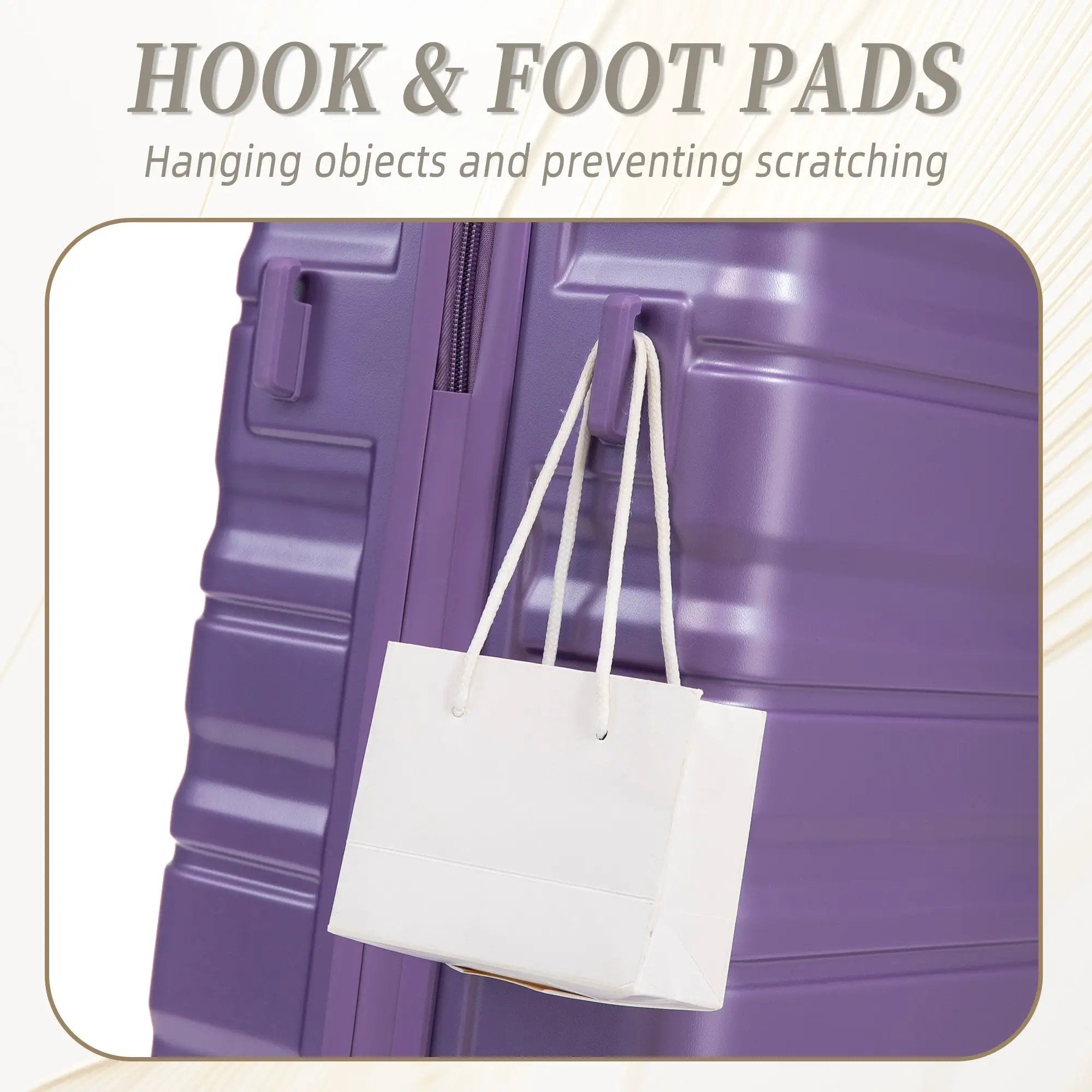 HIFINE Tourist 3-Piece ABS Spinner Wheel Luggage Set (Purple) by HouseOfZazla