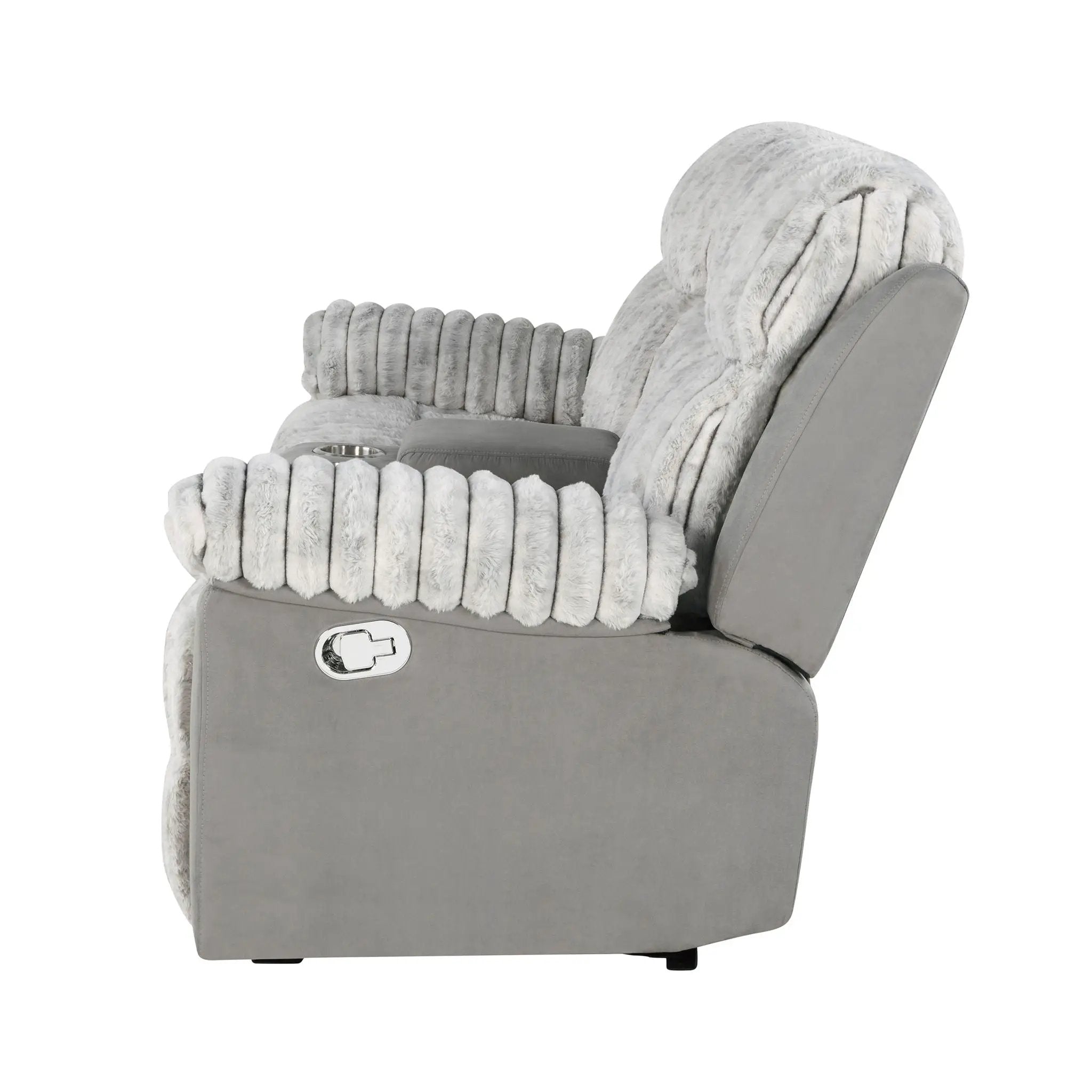 Bruni - Console Reclining Loveseat With Manual Recline by HouseOfZazla