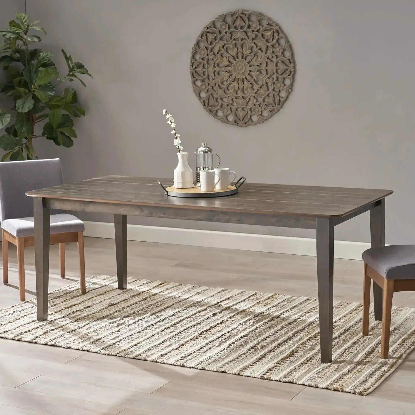 Farmhouse Charm Dining Table With Square Leg by HouseOfZazla