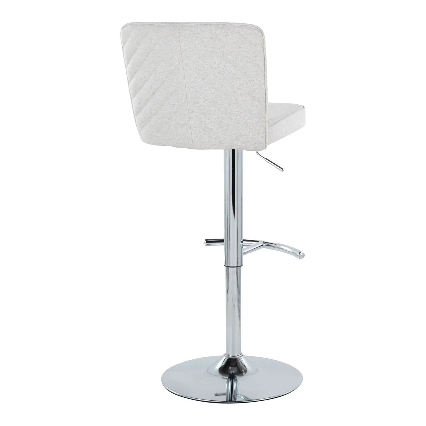 Henry - Contemporary Adjustable Barstool With Swivel & Rounded T Footrest (Set of 2) by HouseOfZazla