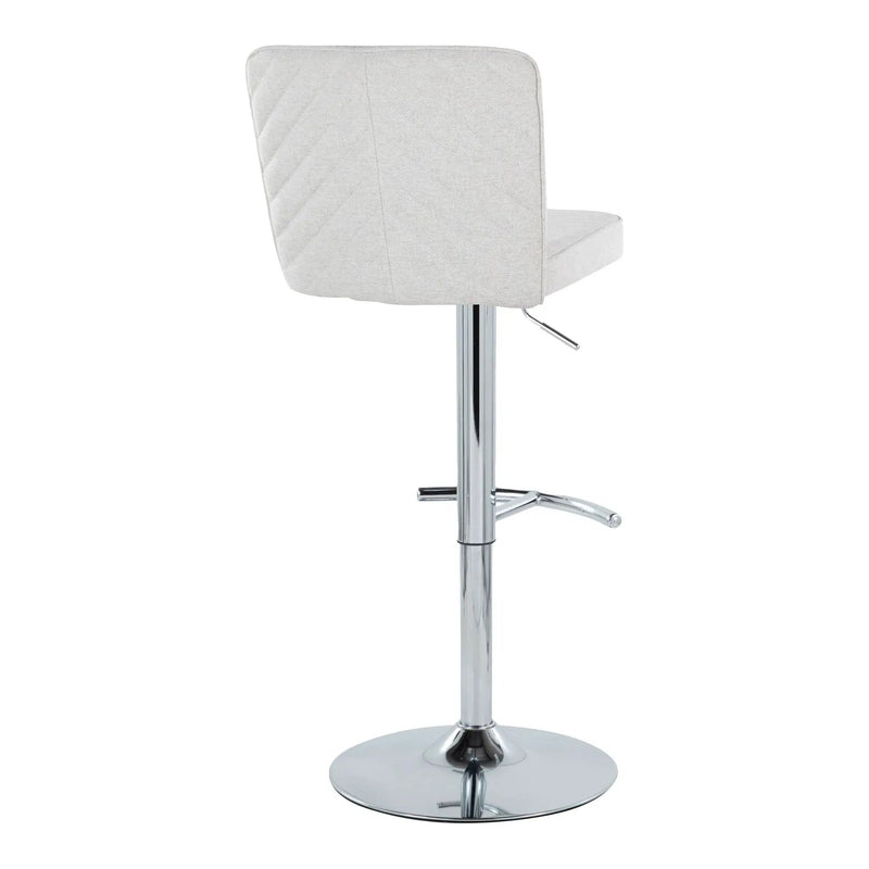 Henry - Contemporary Adjustable Barstool With Swivel & Rounded T Footrest (Set of 2) by HouseOfZazla
