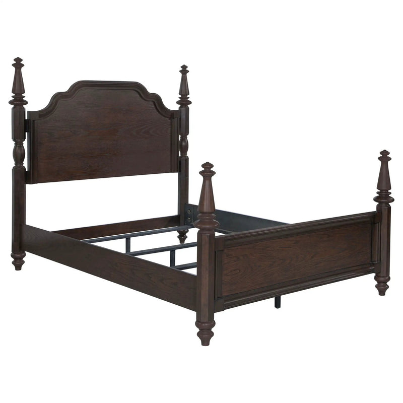 Andover 63-inch Four Poster California King Bed Dark Oak by Unique Piece Furniture