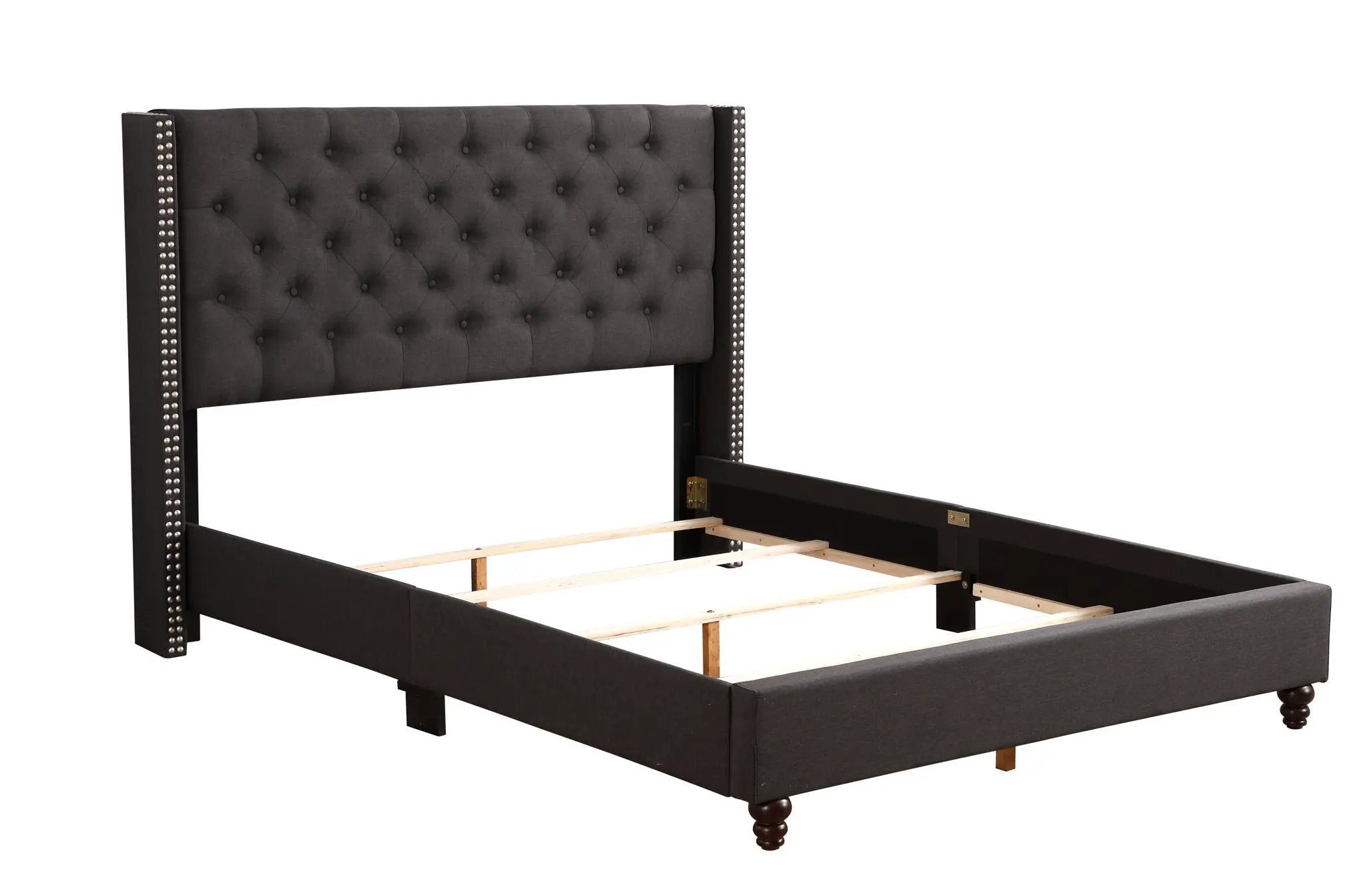 Nailhead Bed Transitional Vibrant by Unique Piece Furniture
