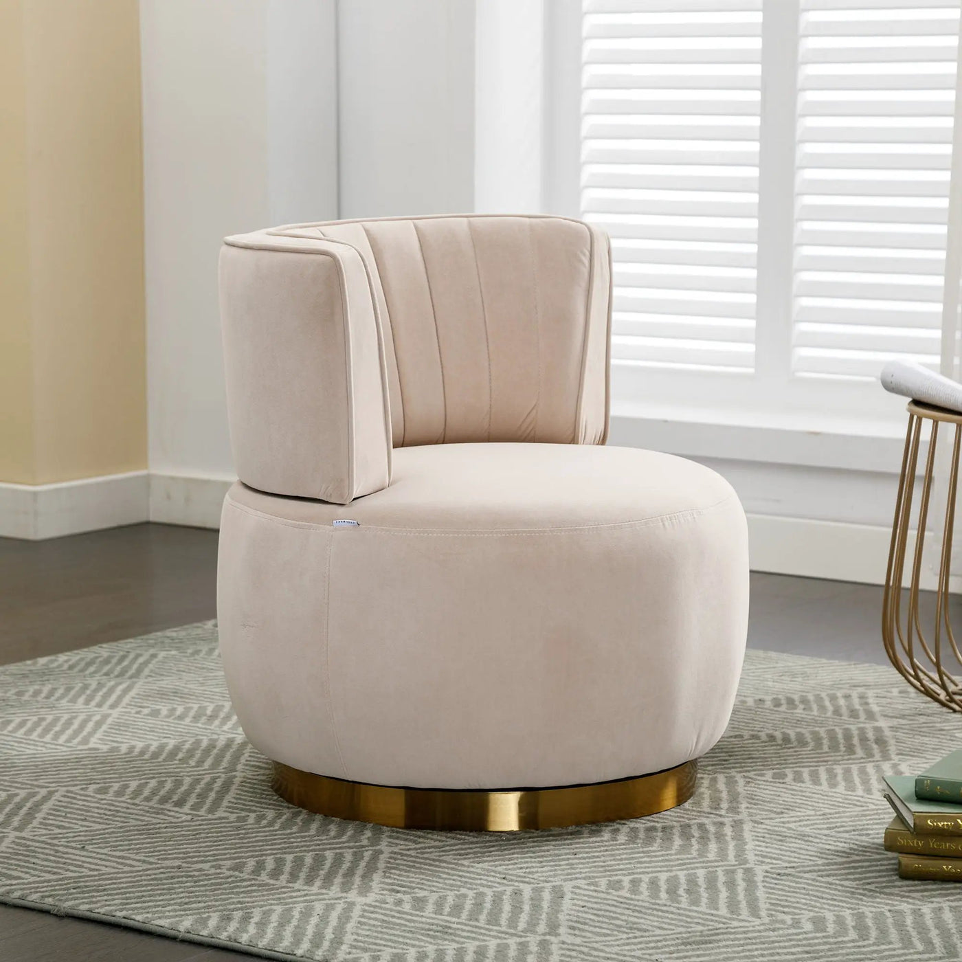 360 Degree Swivel Cuddle Barrel Accent Sofa Chair by HouseOfZazla