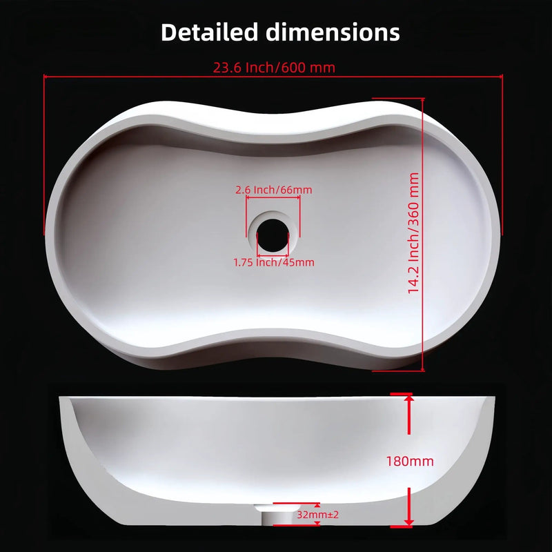Bathroom Vessel Sink With Wavy Design by HouseOfZazla