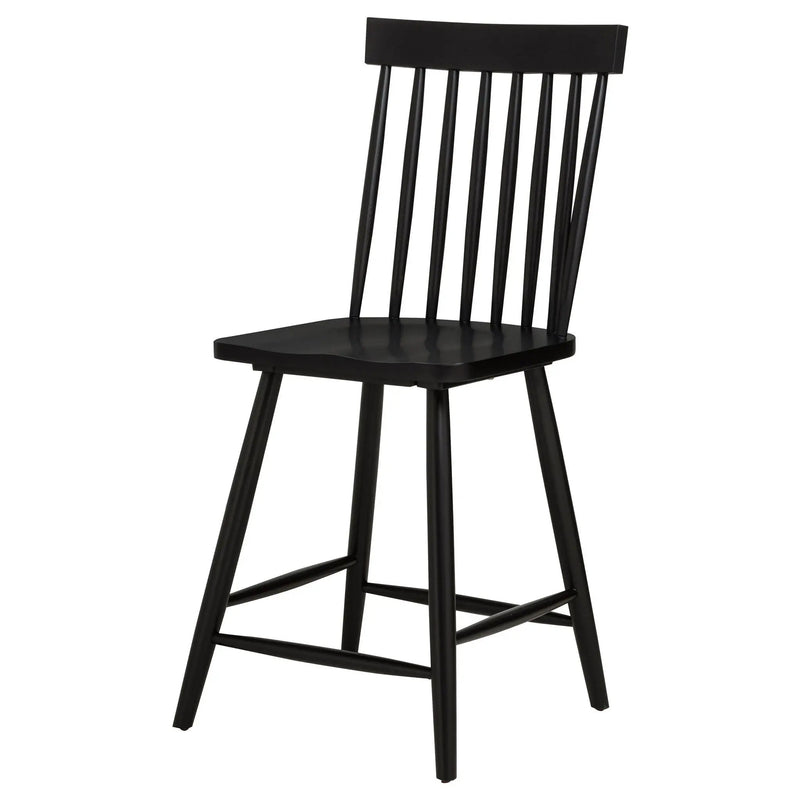 Andrews Windsor Counter Height Dining Side Chair Black (Set of 2) by Unique Piece Furniture
