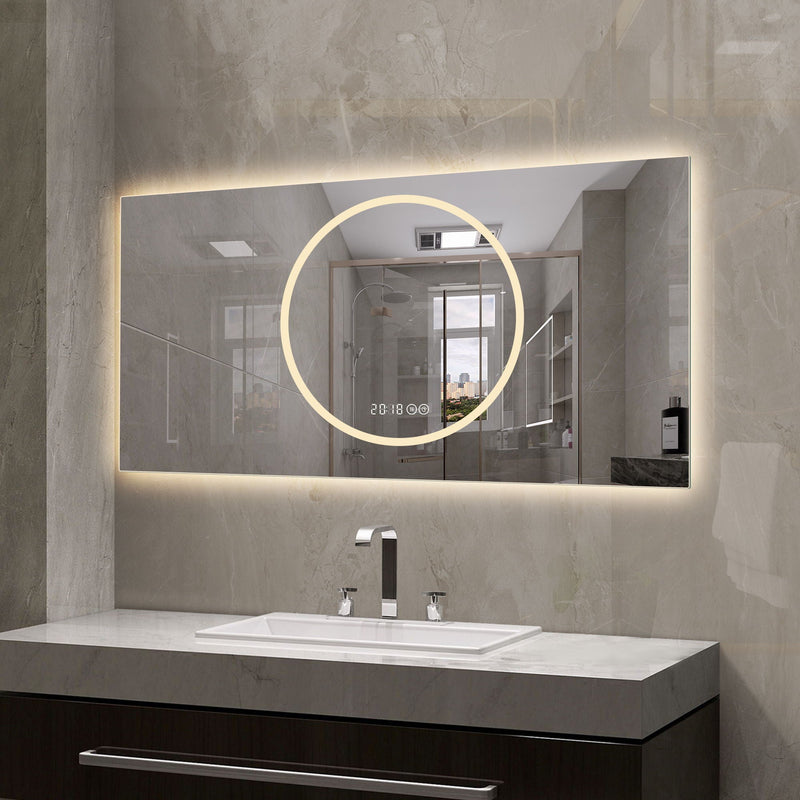 LED Vanity Mirror with Anti-Fog & Dimmable Lights - Antique Silver, photo 2 of 4