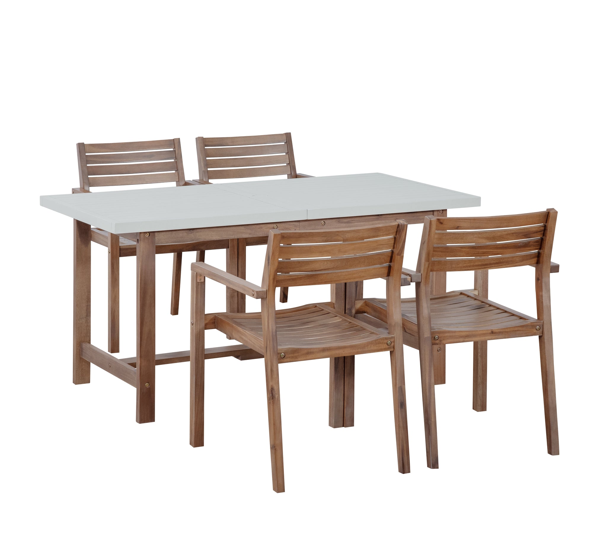 U_STYLE 5-Piece Outdoor Acacia Wood Dining Set by HouseOfZazla
