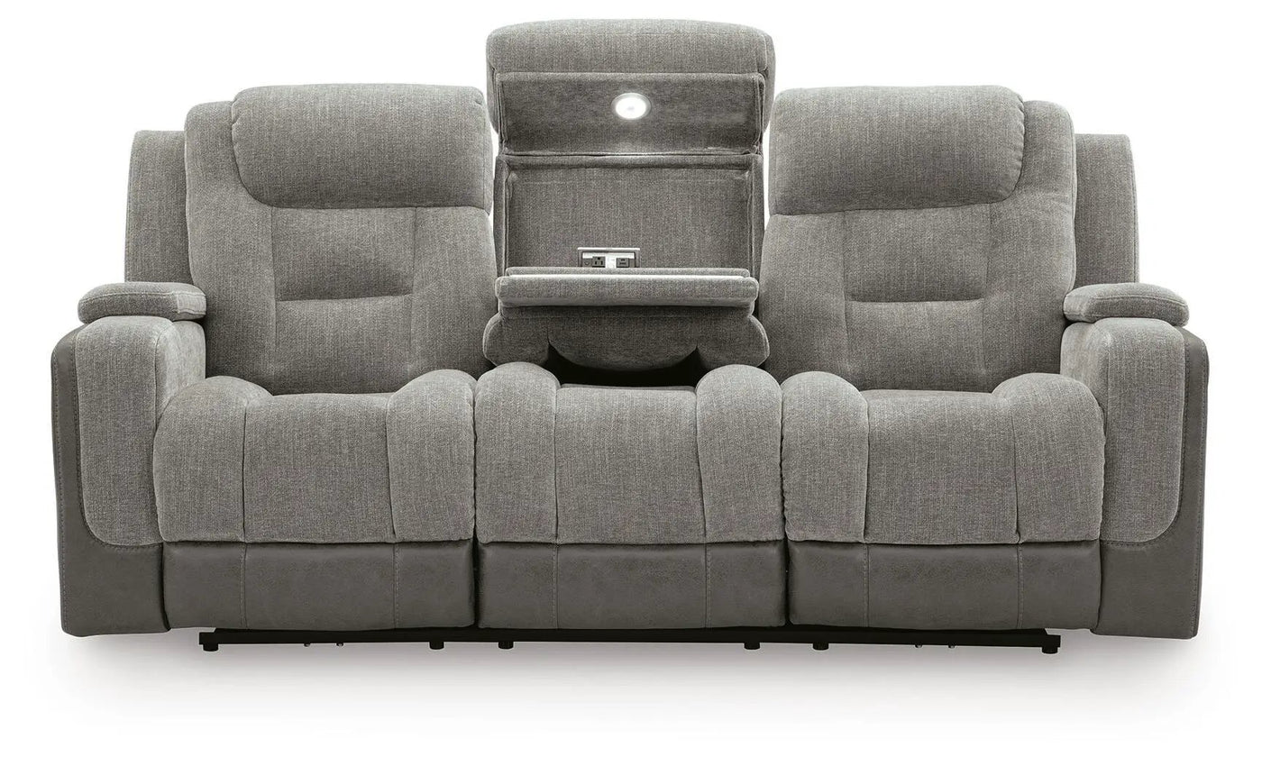 Mixed Motion - Power Reclining Sofa With Adjustable Headrest by Unique Piece Furniture
