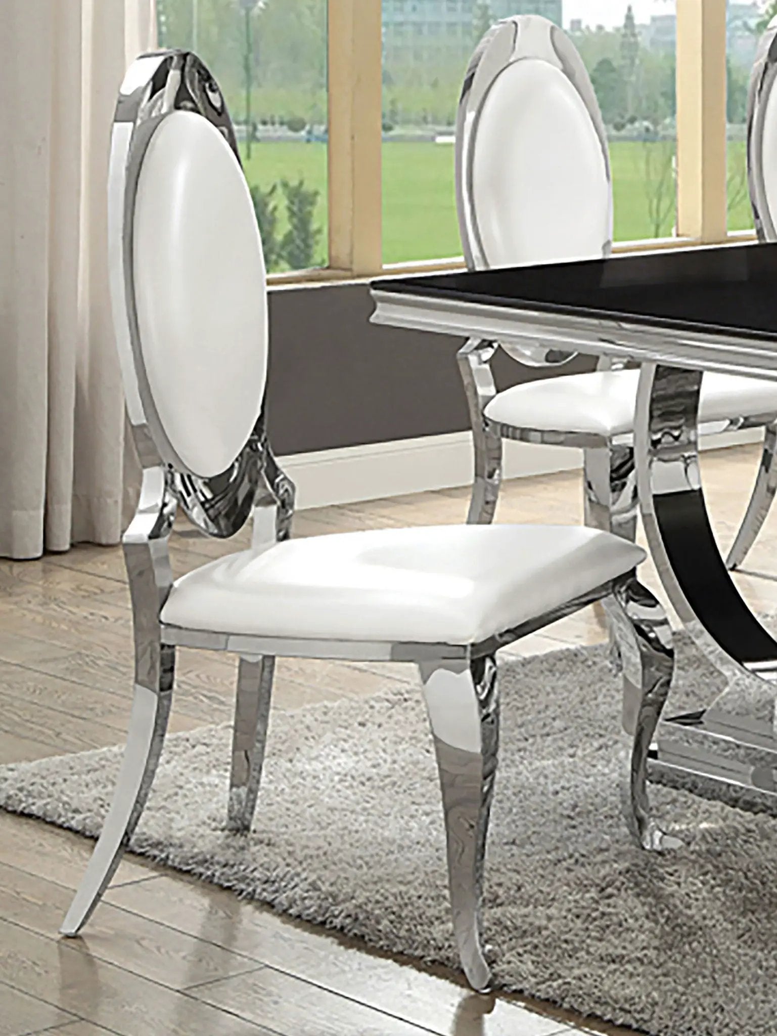 Anchorage Upholstered Dining Chair Cream White (Set of 2) by Unique Piece Furniture