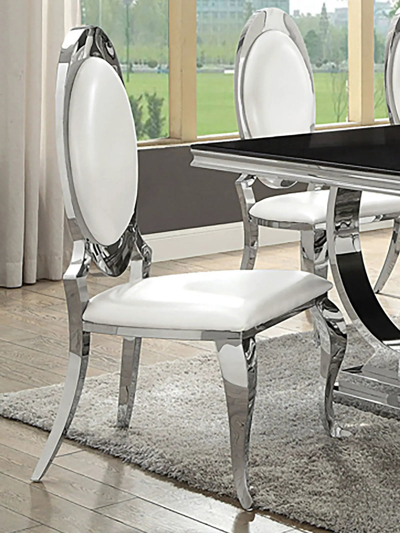 Anchorage Upholstered Dining Chair Cream White (Set of 2) by Unique Piece Furniture