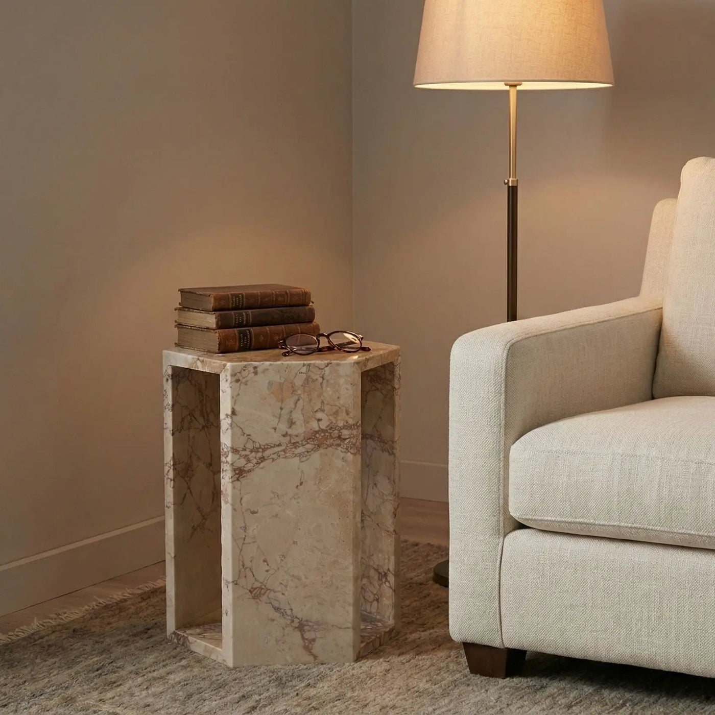Modern Minimalist Hexagon Side Table by HouseOfZazla