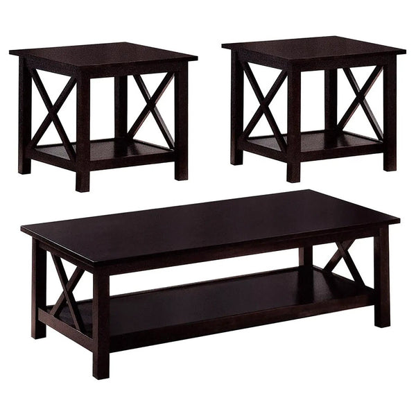 Merlot 3 Piece Occasional Set - Brown