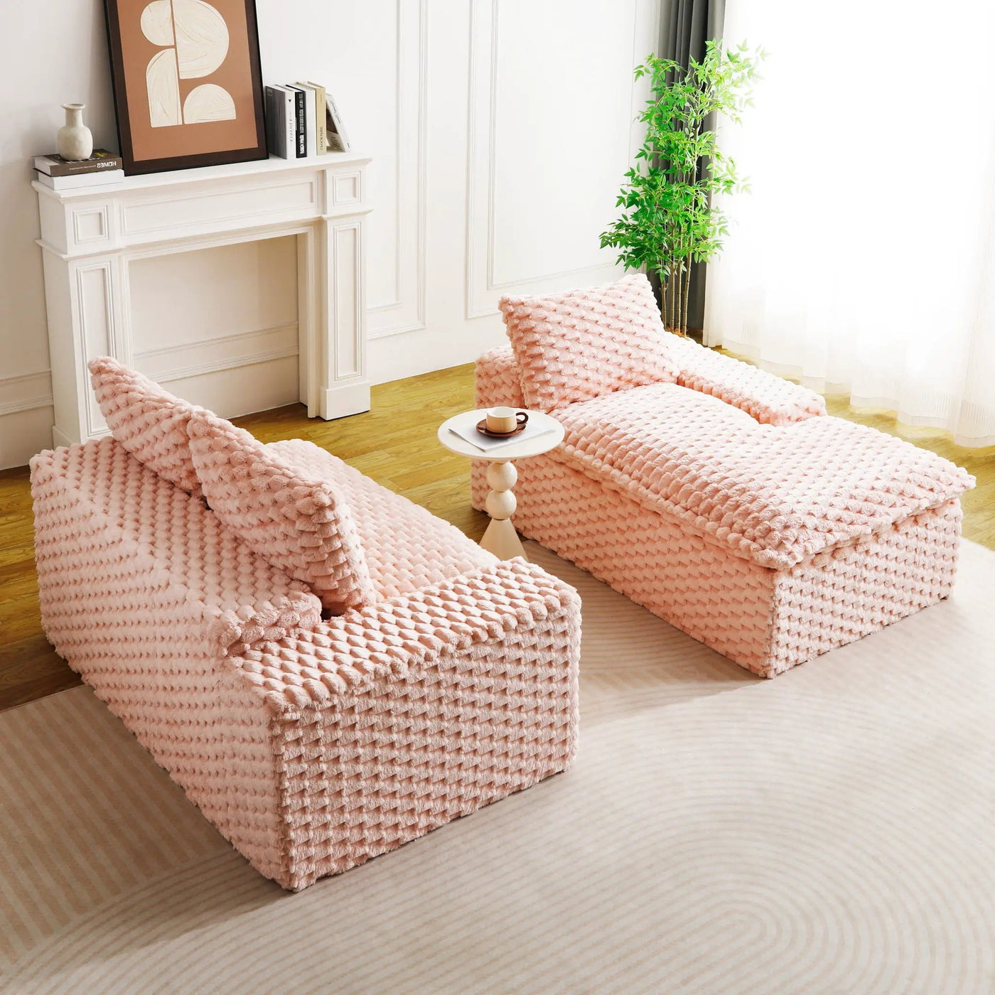 Modular Sofa, Convertible Twin Seat With Chaise Lounge by HouseOfZazla