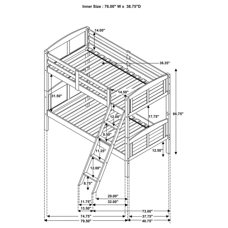 Wiley - Bunk Bed With Ladder by HouseOfZazla