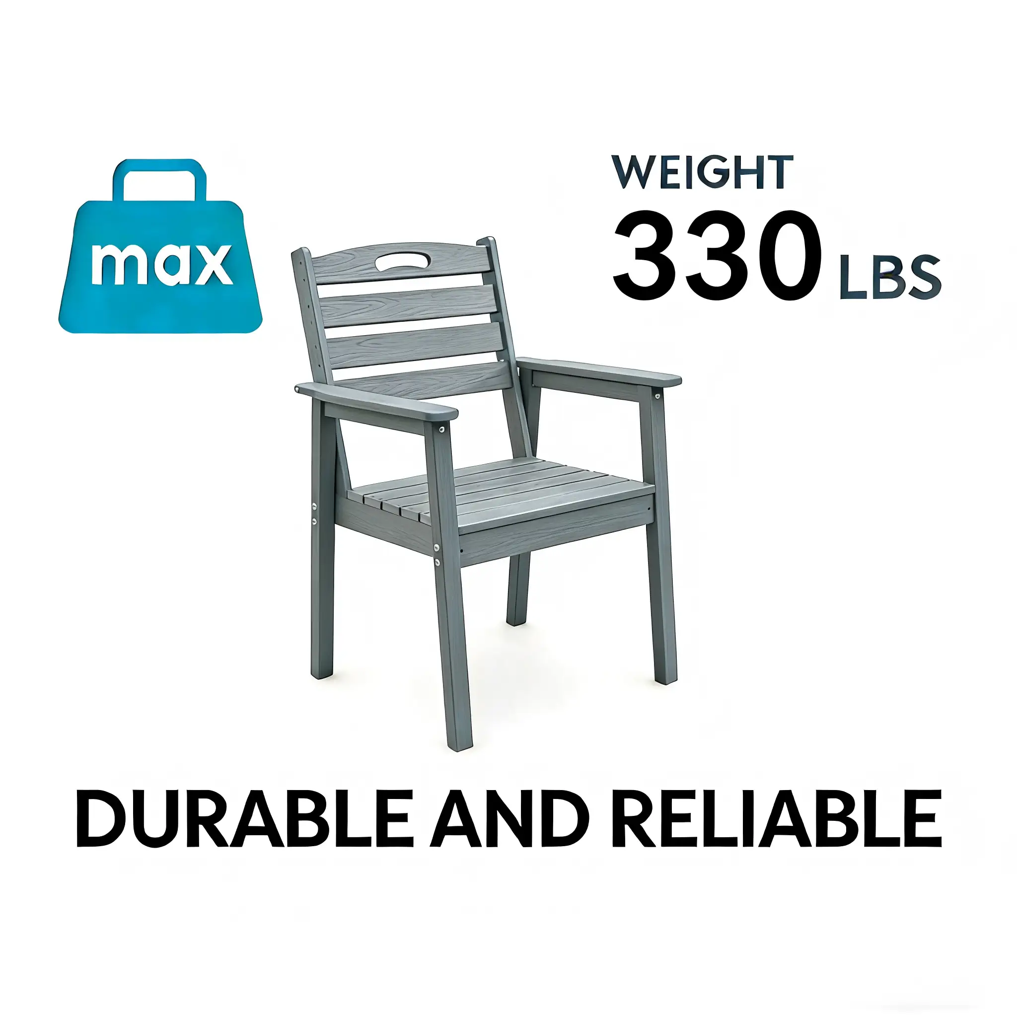 HDPE Outdoor Patio Dining Set - Table and Six Chairs by HouseOfZazla